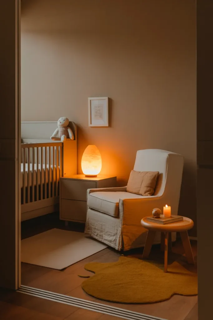 Gentle Night Light With Warm Amber Glow