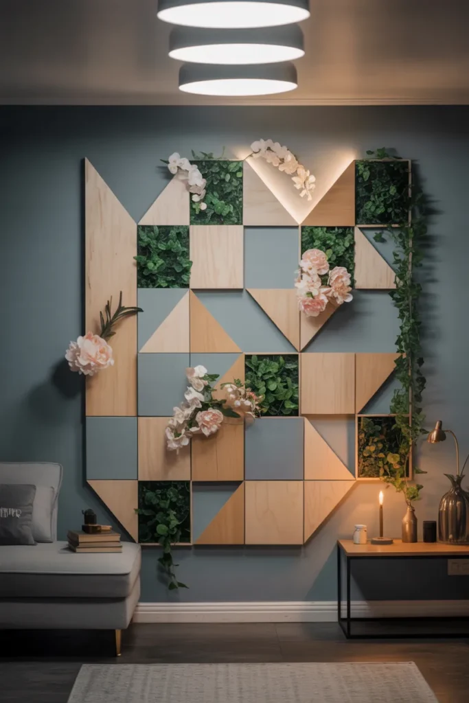 Geometric Flower Wall Panels