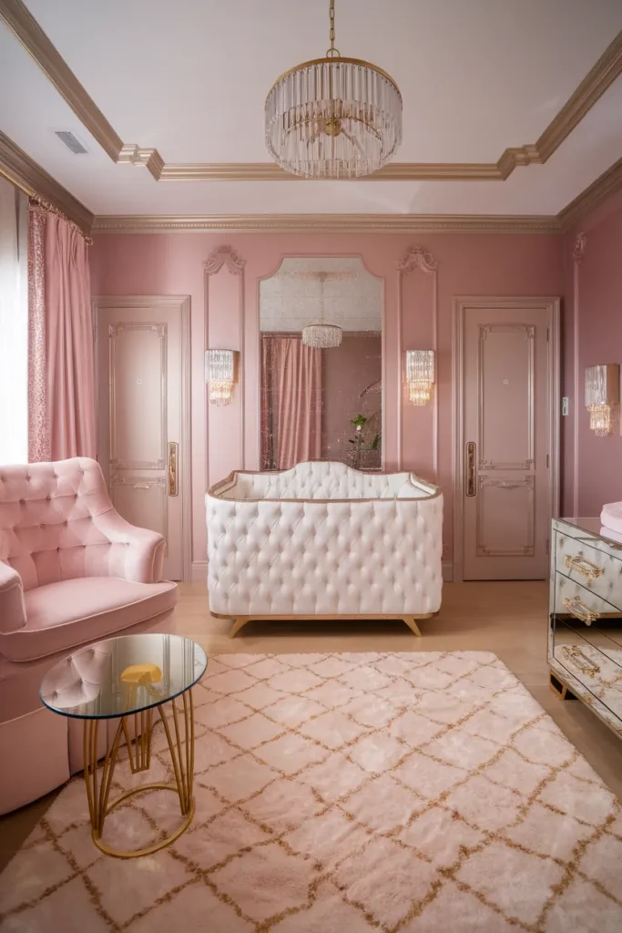 Glam Pink Nursery Style