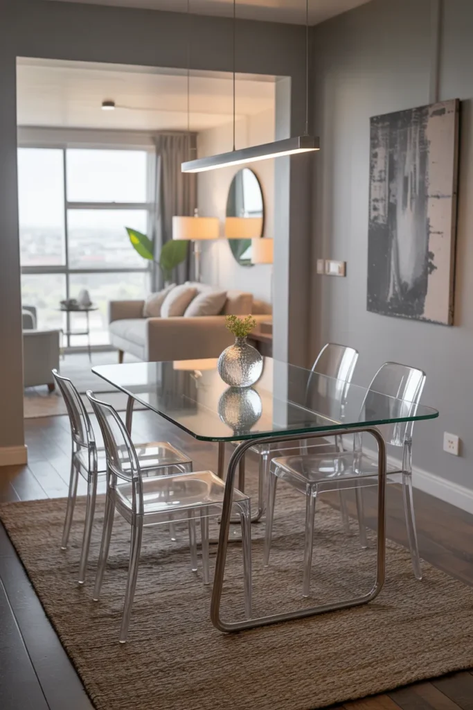 Glass Table for a Spacious Look