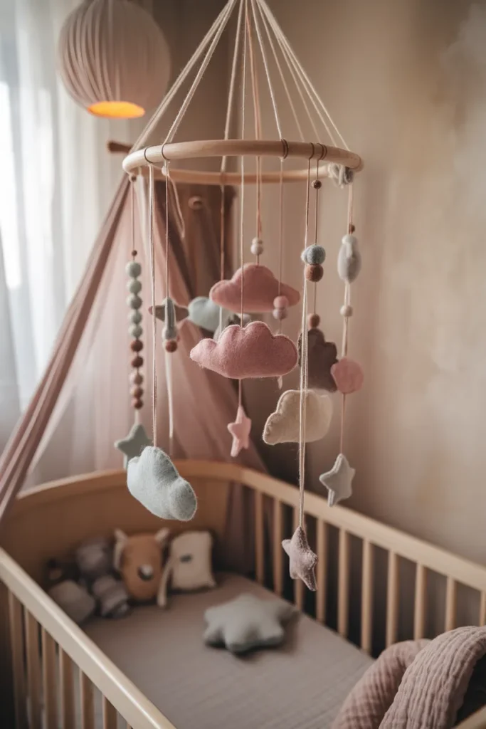 Handmade Mobile with Soft Textures