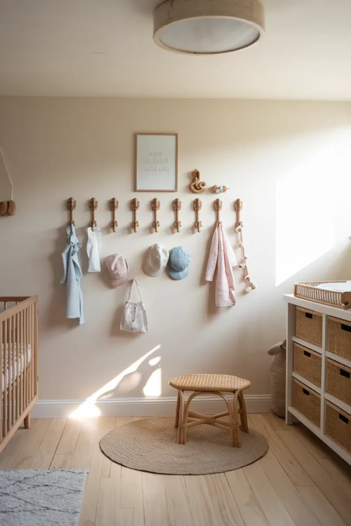 Handmade Wall Hooks With Tiny Baby Essentials