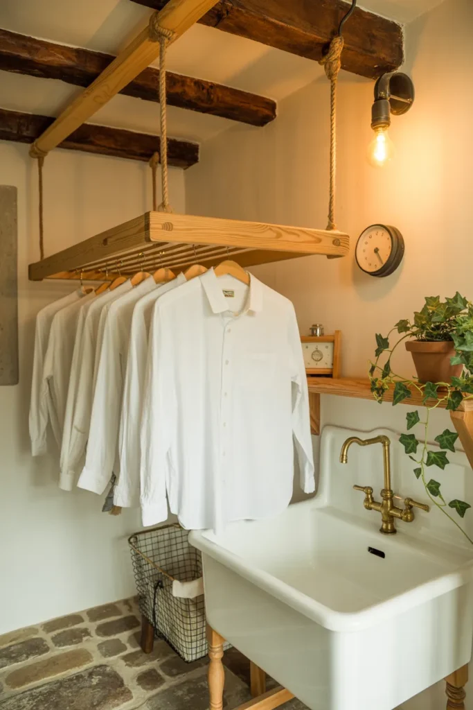 Hanging Drying Rack With Vintage Simplicity