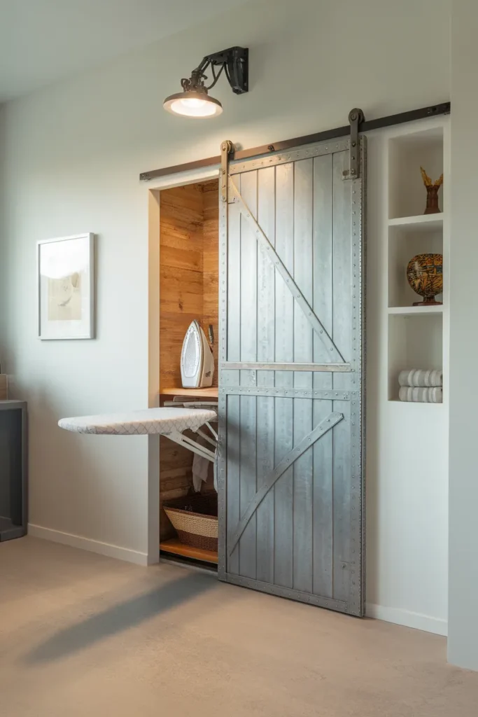 Hidden Ironing Station Behind the Door