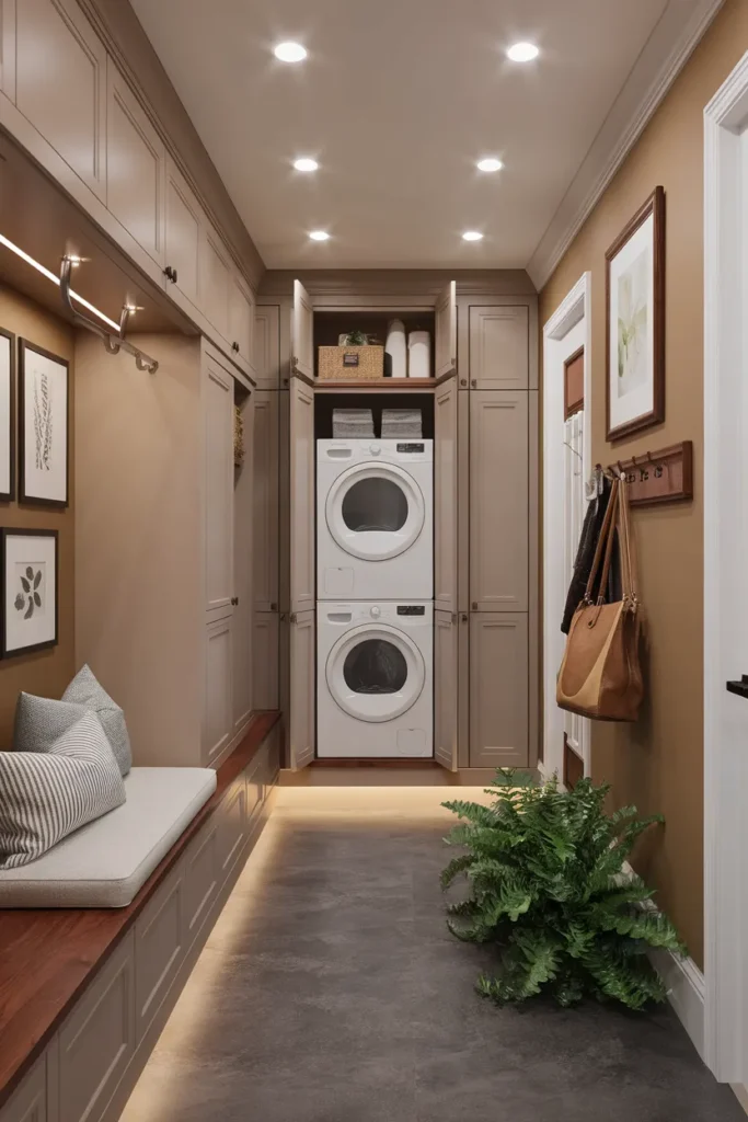 Hidden Laundry Mud Room Combo