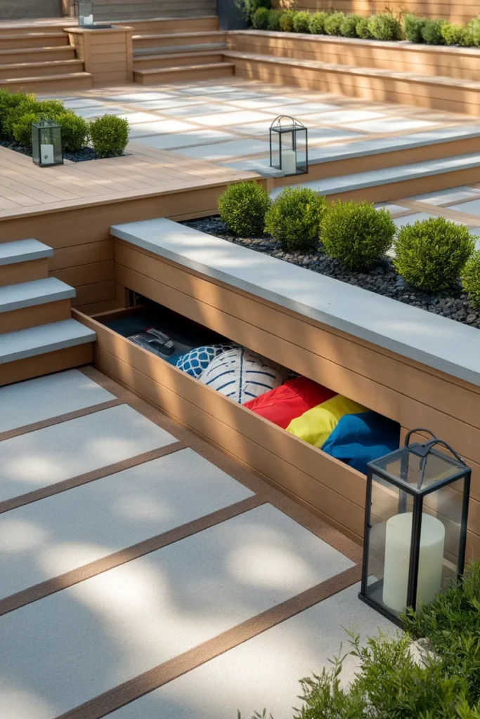 Hidden Storage Under Outdoor Stairs