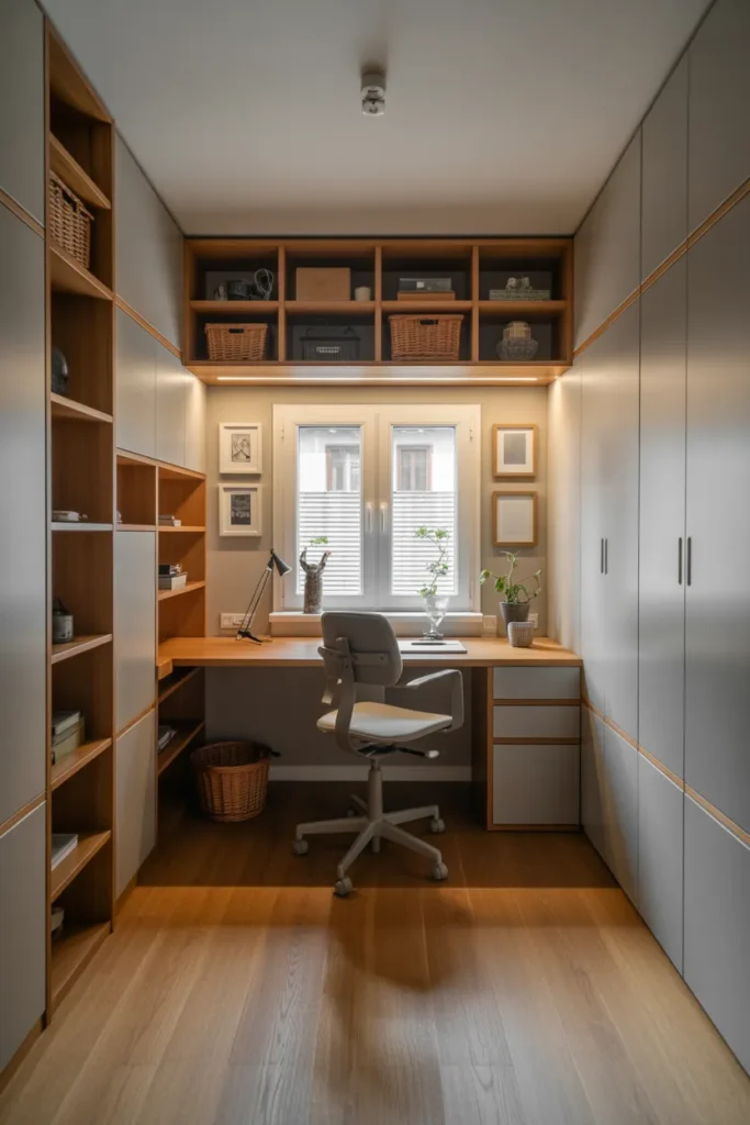 Hidden Storage Wall Office