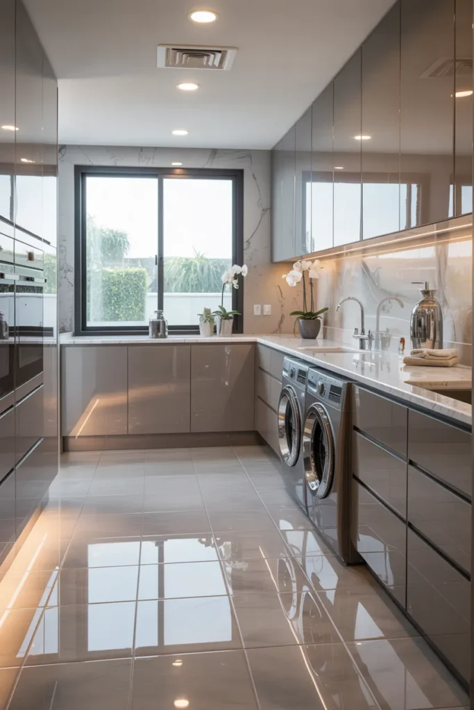 Trending Laundry Room Tile Ideas That Will Refresh Your Entire Home 15 High Gloss Porcelain Tile For Bright Elegance