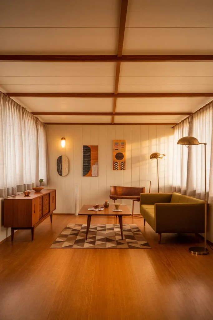 Honey-Toned Mid-Century Glow