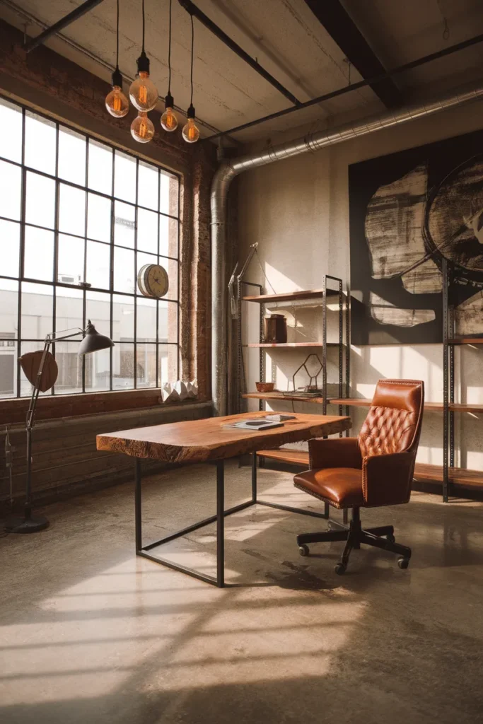 Industrial Eclectic Loft Office