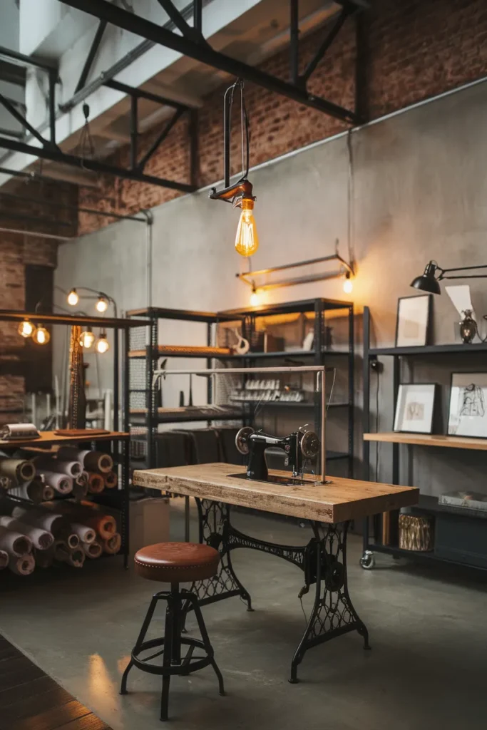 Industrial Loft Sewing Studio