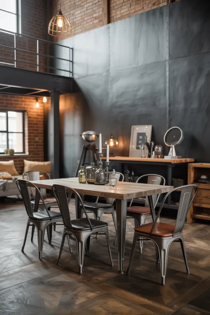 Industrial Metal Dining Chairs