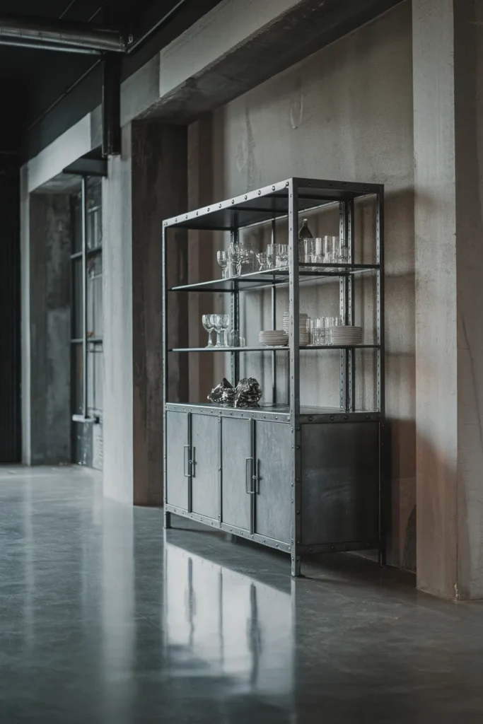 24 Dining Room Cabinet Ideas That Add Style, Storage, And Serious Charm 13 Industrial Style Metal Cabinet