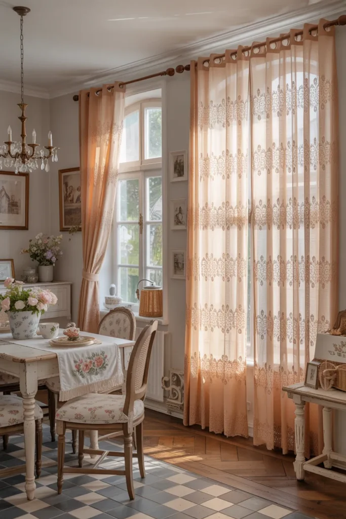 Lace Curtains For A Vintage Touch