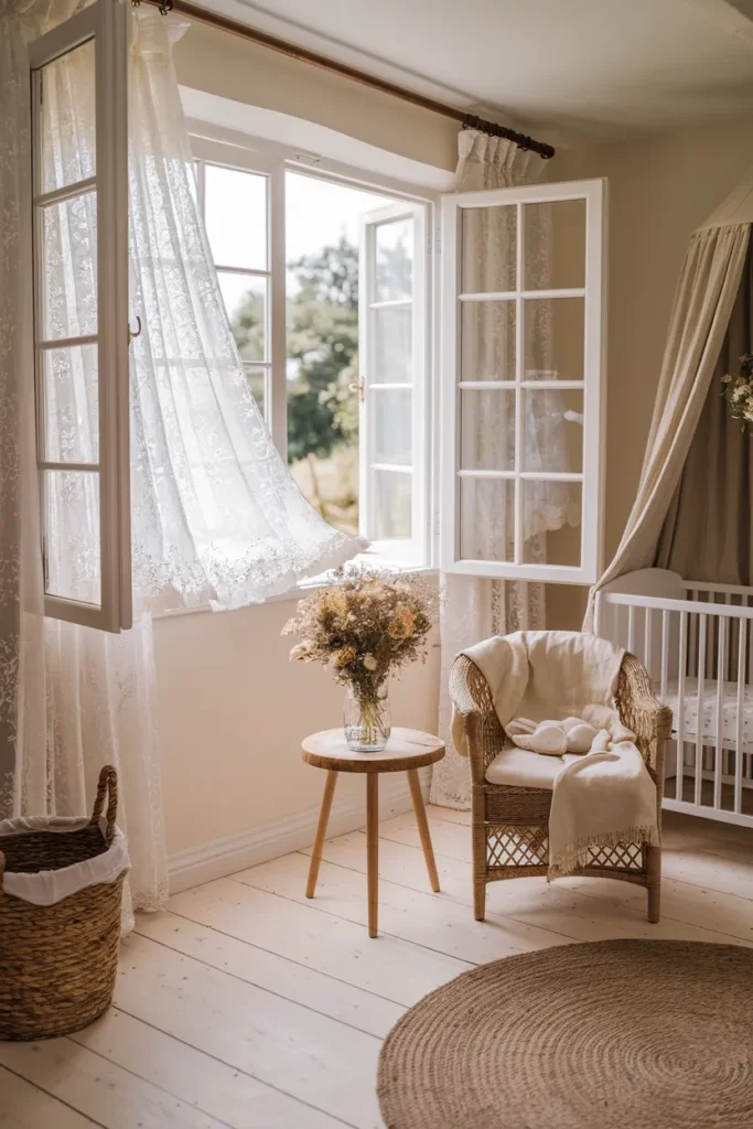 Lace Curtains With Breezy Cottage Windows