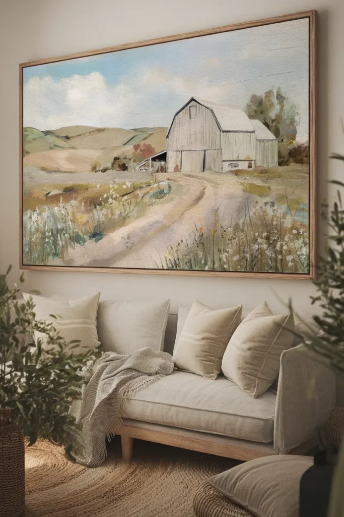 Large Canvas Farmhouse Wall Art