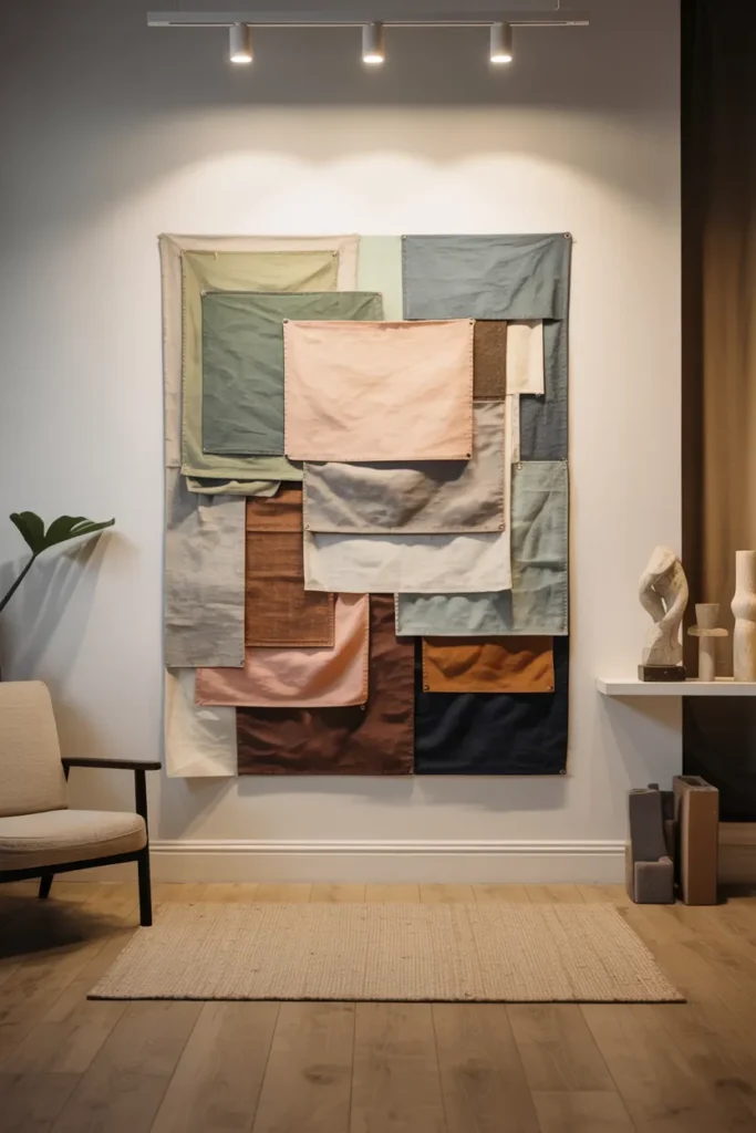 Layered Fabric Collage Art