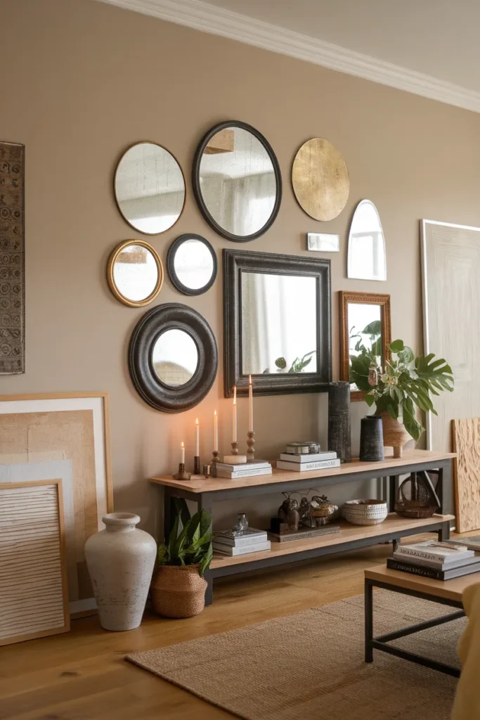 Layered Mirror Gallery for a Lived In Look