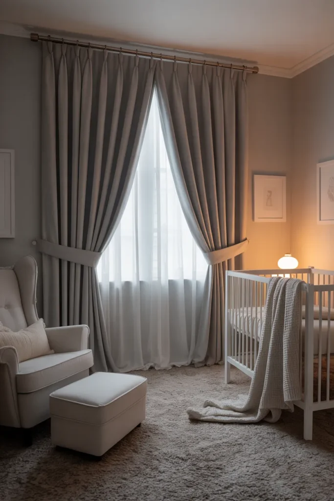 Light Grey Blackout Curtains for Peaceful Naps