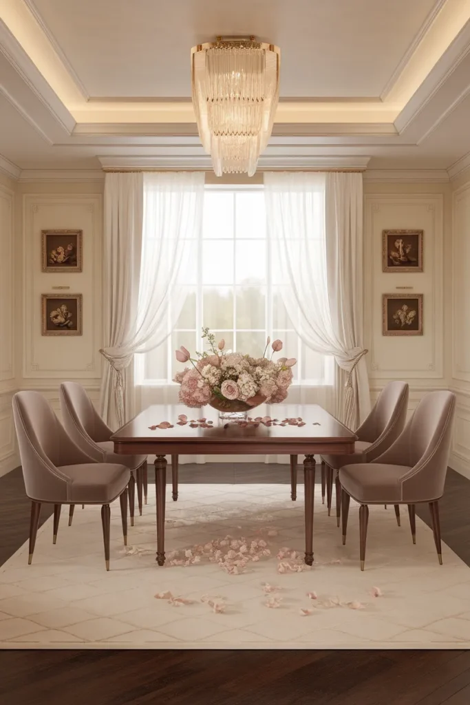 Low Floral Arrangement for an Elegant and Soft Touch