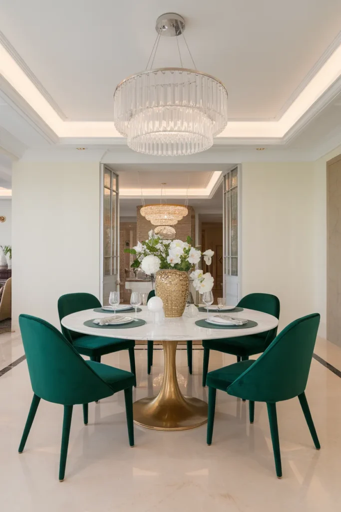 Marble Round Table for Luxurious Dining Spaces