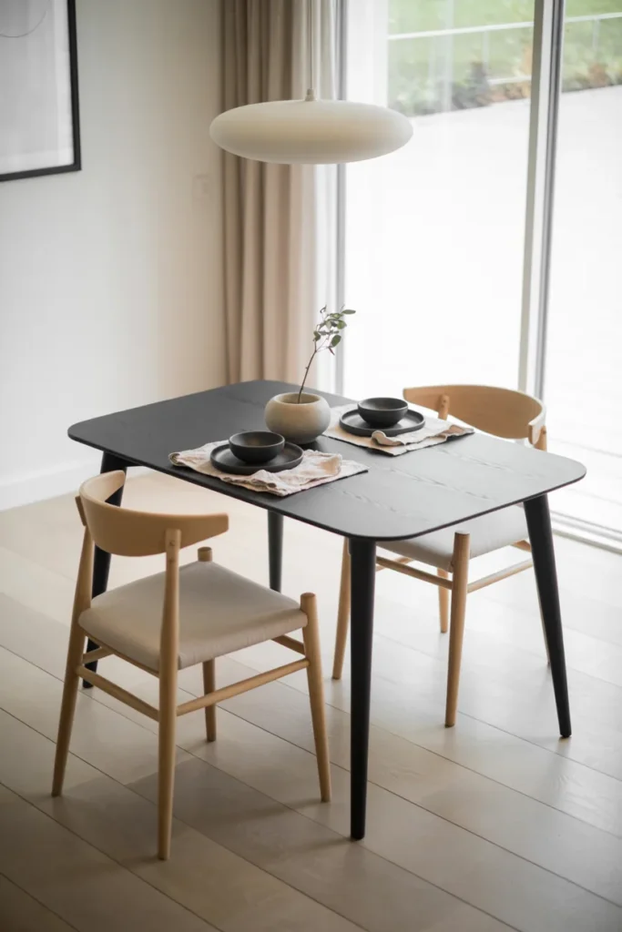Matte Black Table For A Minimalist Look