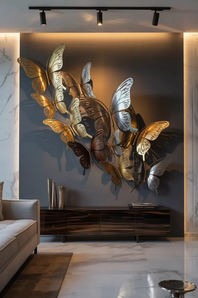 Metal Butterfly Wall Sculpture