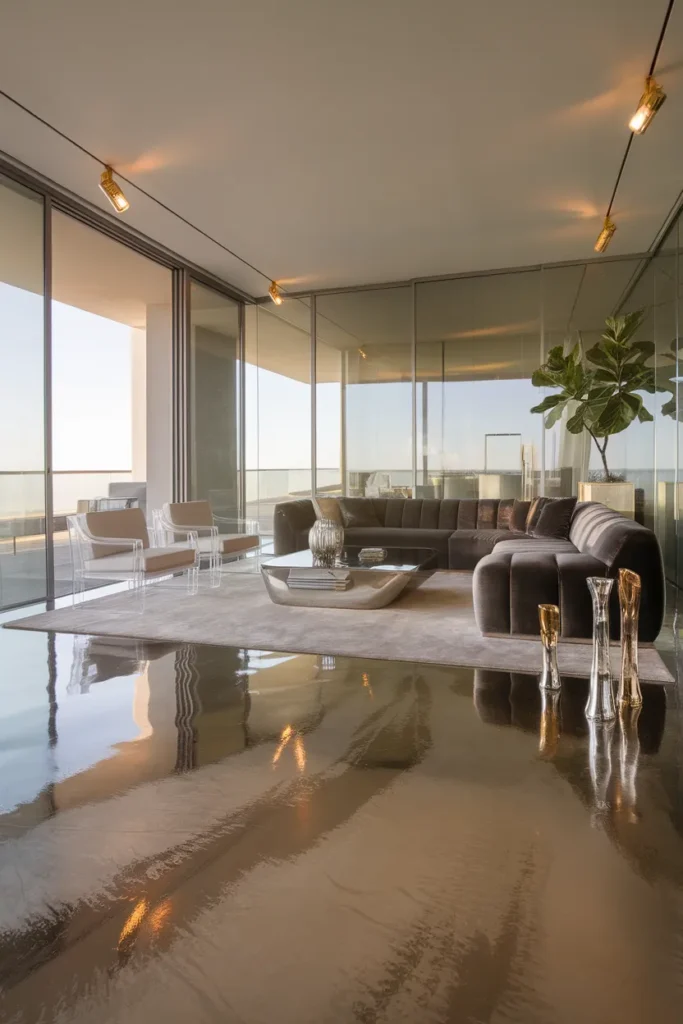 Metallic Concrete Floors for a Modern Glow