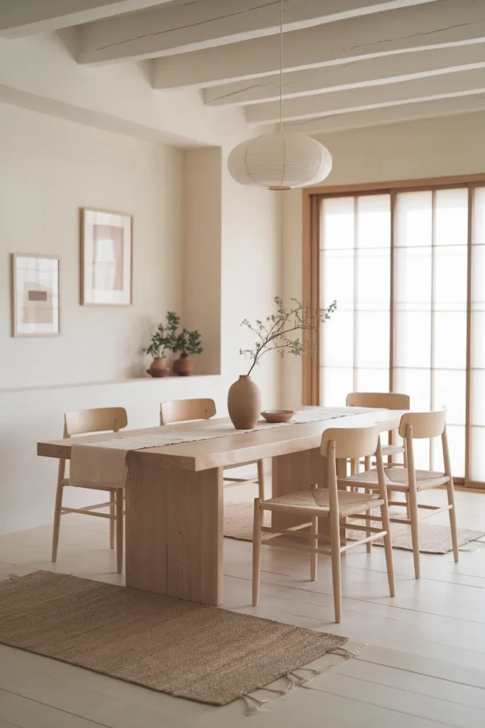 Minimal Boho Dining with Japandi Influence