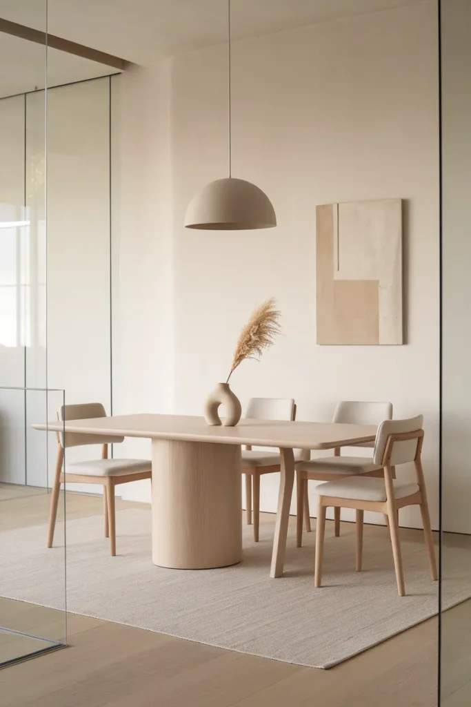 Minimal Stone Vase with Single Stem