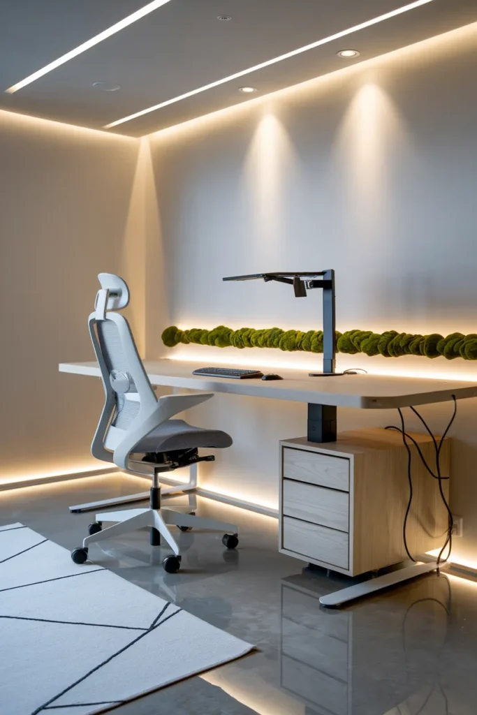 Minimalist Workspace with Hidden Tech