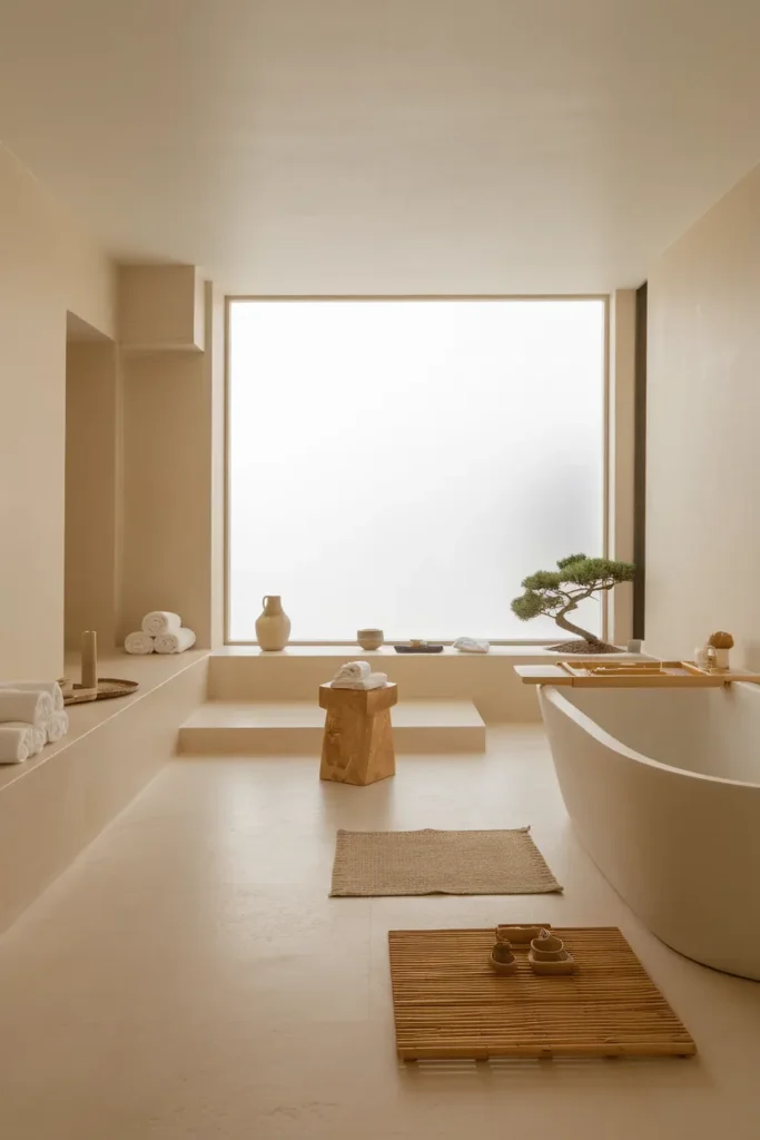 Minimalist Zen Spa with Natural Stone Elements