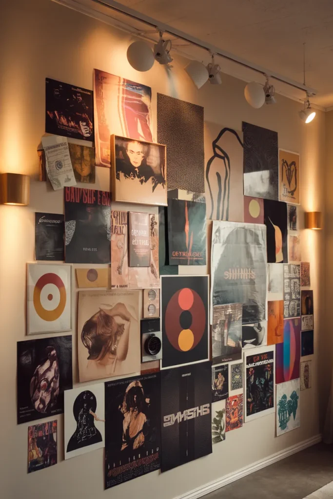 Mixed Media Album Wall With Posters and Prints