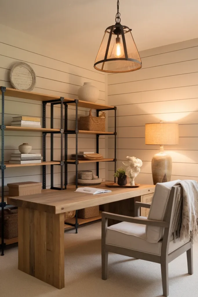 20 Modern Home Office Ideas That Make Working from Home Feel Luxurious 11 Modern Farmhouse Office Charm
