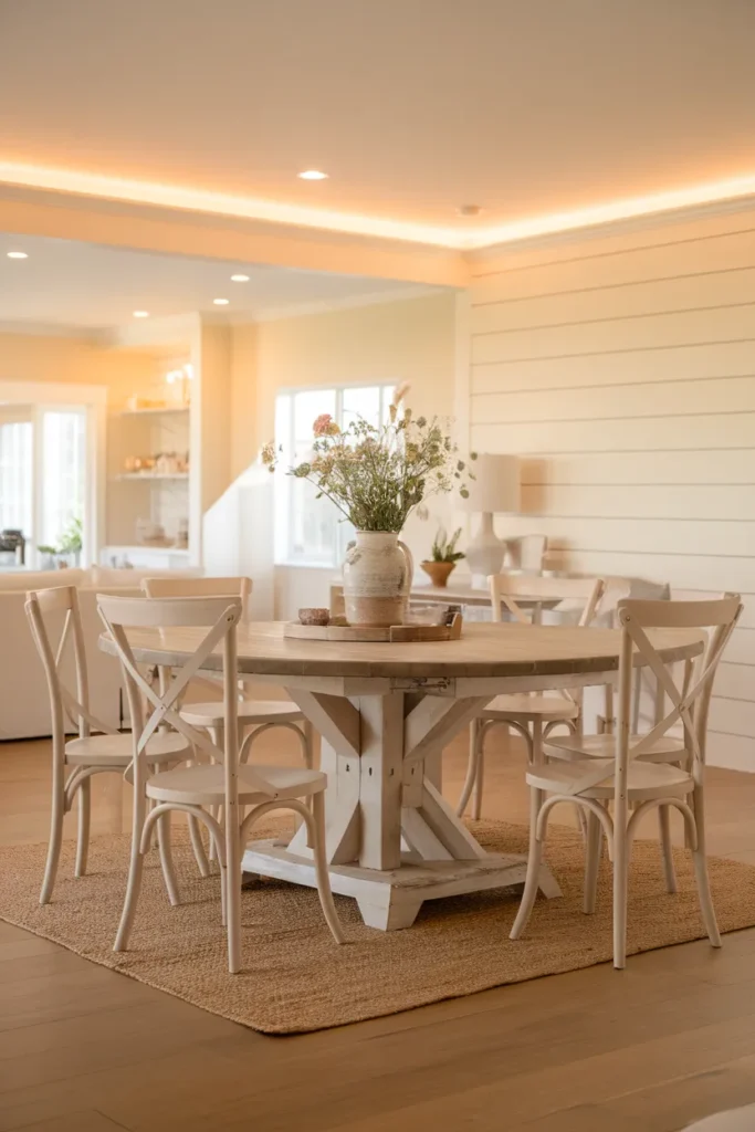 Modern Farmhouse Round Table Look