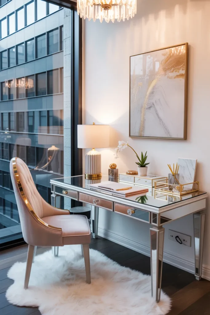 Modern Glam Workspace