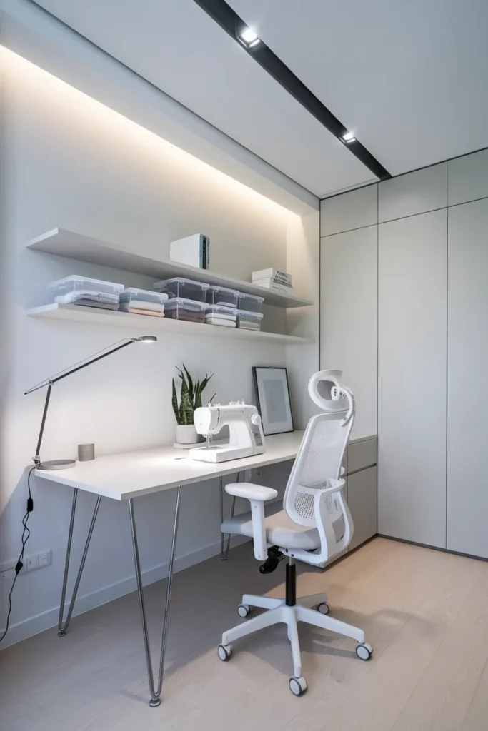 Modern Minimalist Sewing Setup