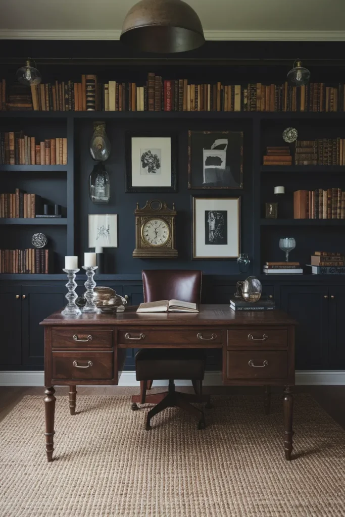Moody Eclectic Home Office