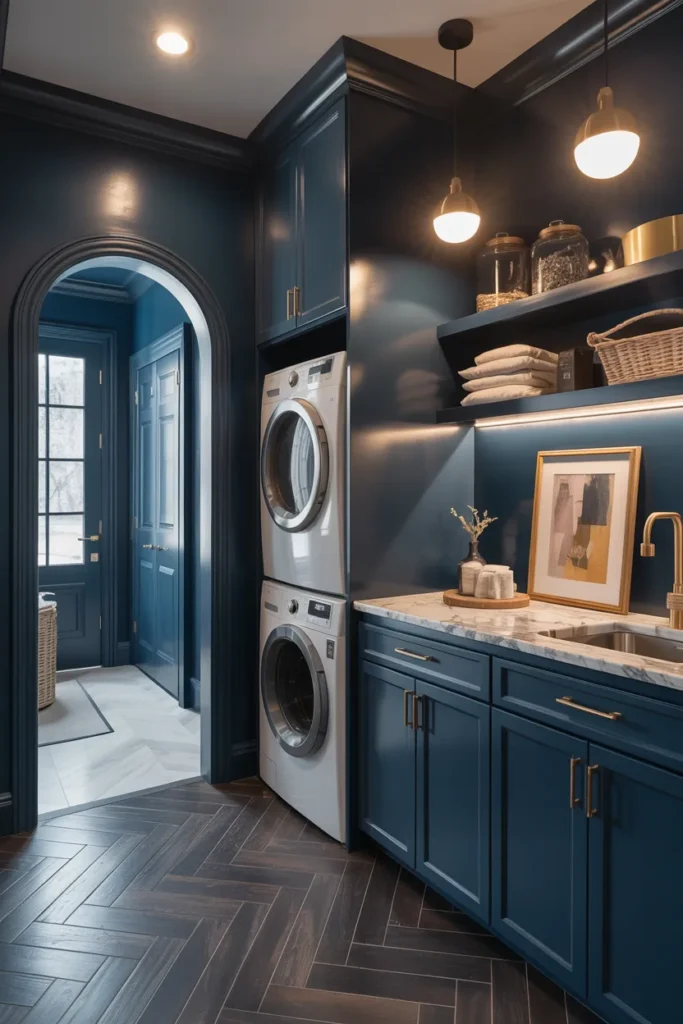 Moody Navy Blue Statement