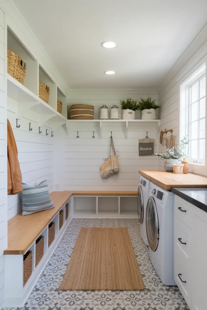 Mudroom Laundry Combo with Built-In Storage