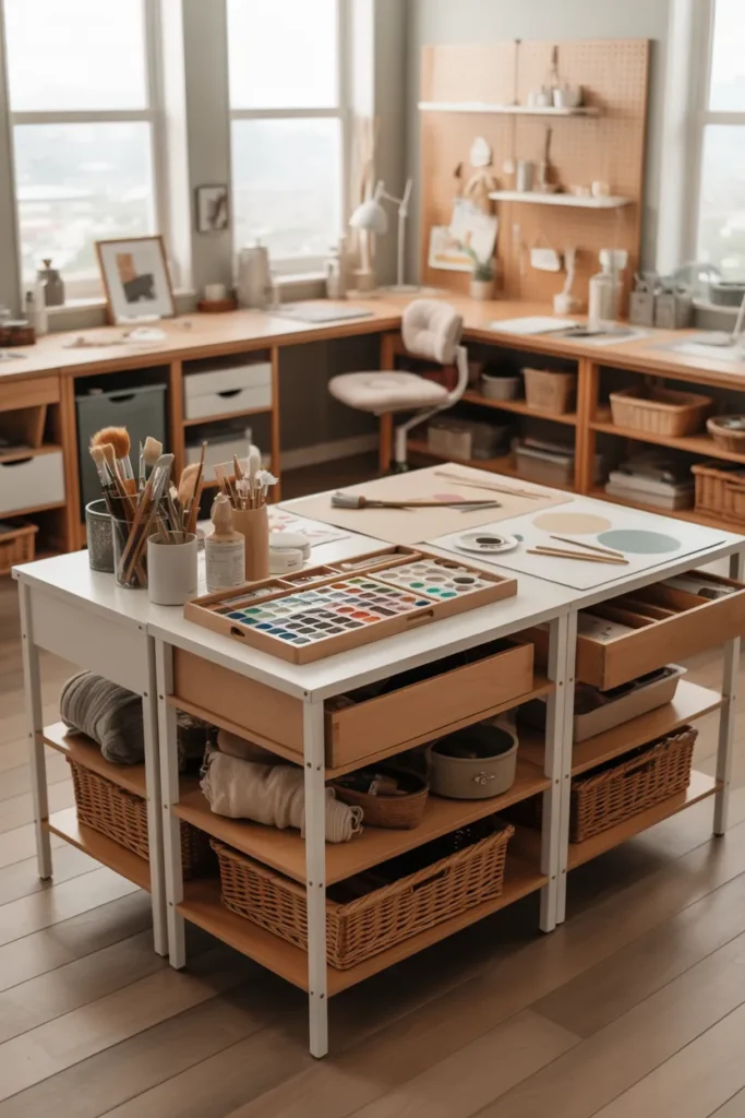 Multi-Functional Craft Table with Ample Storage