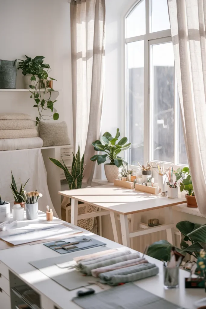 Natural Light and Green Touches for a Refreshing Workspace
