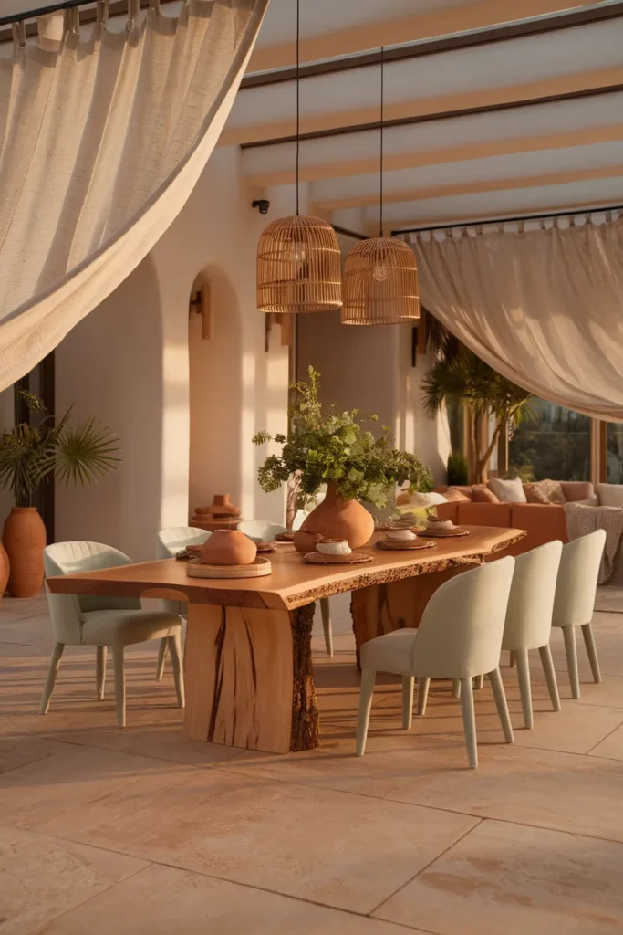 Nature-Inspired Luxury Dining Room with Organic Elegance