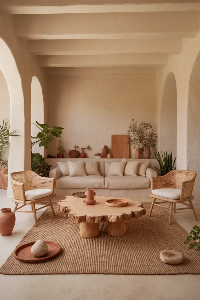 Nature Inspired Sitting Room With Organic Calm