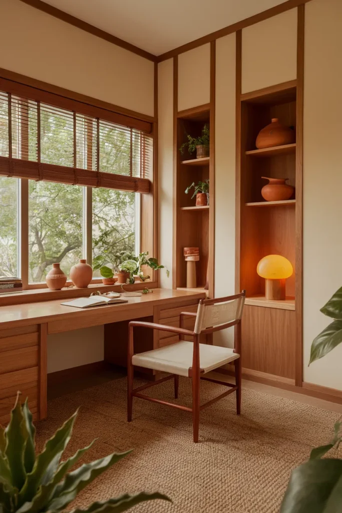 20 Modern Home Office Ideas That Make Working from Home Feel Luxurious 18 Nature-Inspired Wooden Office