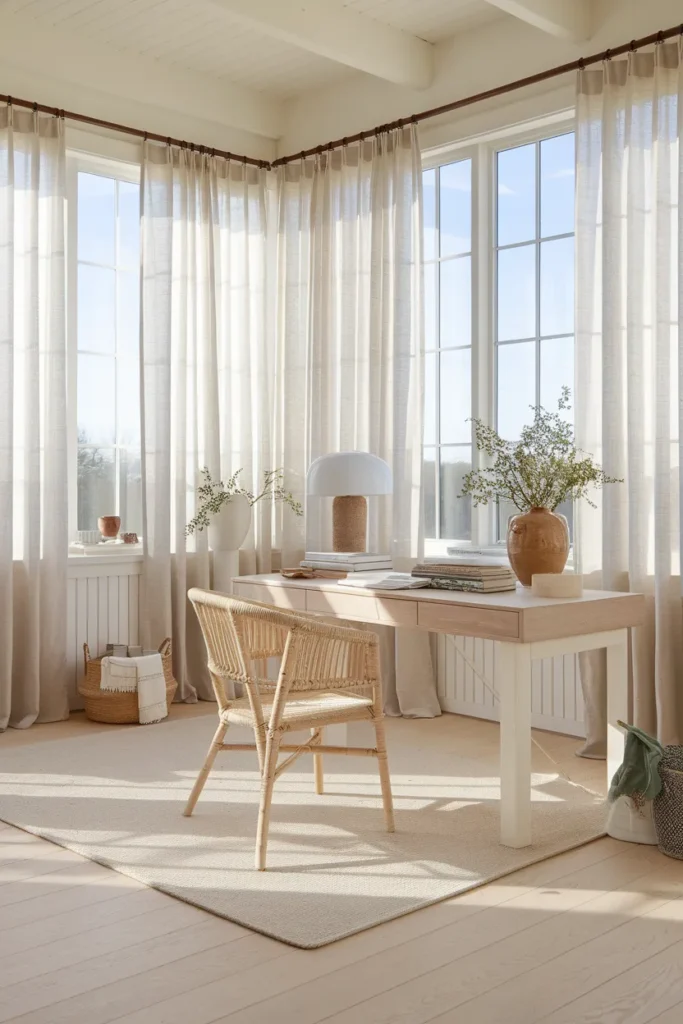 Neutral Linen Curtains for Airy Calm