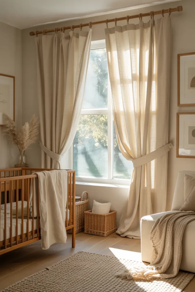 Off-White Linen Curtains for Timeless Charm