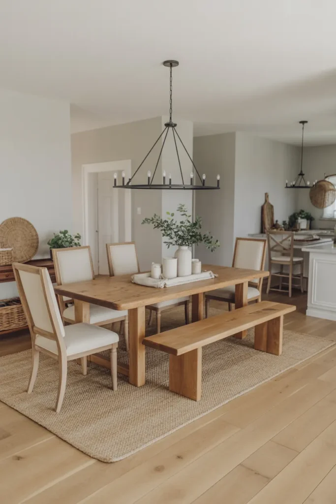 Open Concept Dining Space With Subtle Farmhouse Touches