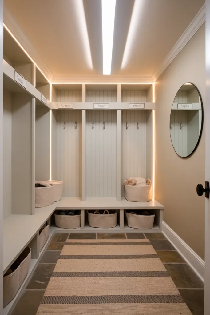 Open Cubbies with Personalized Label Rails