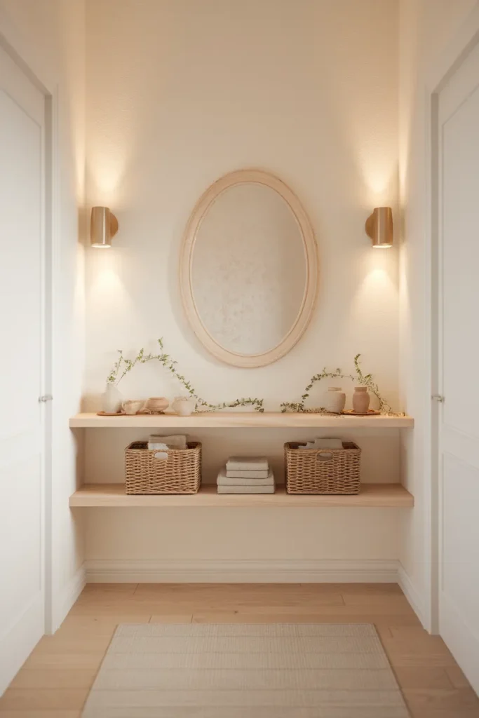 Vintage Mirrors Ideas That Transform Empty Walls Into Pure Magic 10 Oval Mirror with Soft Antique Finish